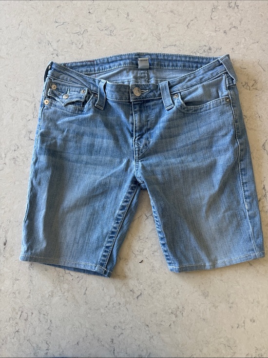 True Religion Pants - True Religion Light Wash Denim Bermuda Shorts size 31